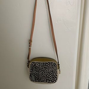 JCREW leather hide crossbody purse bag